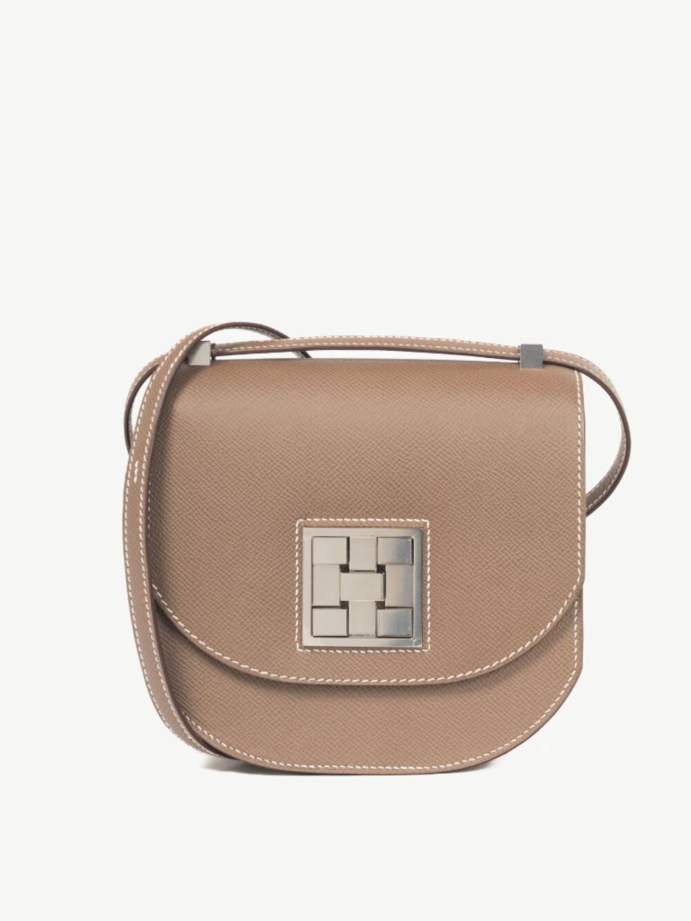 Hermes Mosaique Au 24-17 Etoupe Epsom Leather Crossbody